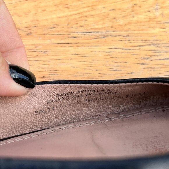 Tory Burch Lowell 2 Black Leather Ballet Flats Size 7.5 - Picture 9 of 10